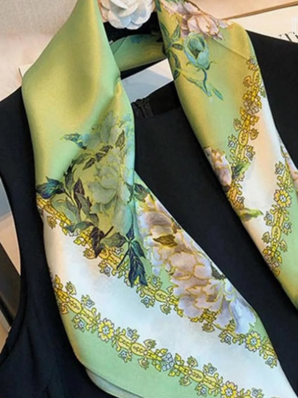 NEW Green Floral Scarf - Women Accessories